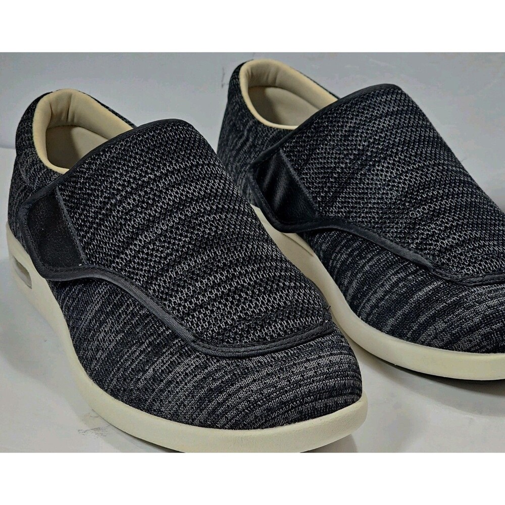 Men's Youyun Black & Grey Diabetic Comfort Memory Foam Tech Shoes  Size 12 EUC